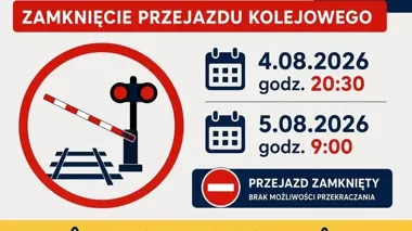 Nocne zamknięcie przejazdu kolejowego w Strzegomiu