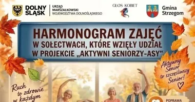 Gimnastyka dla seniorów w gminie Strzegom. 16 zajęć w tygodniu
